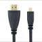 Micro HDMI to HDMI D-type HD cable with 14+1 pure copper core line for PC/tablet/camera