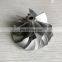 K16 6+6 Blades 45.81/62.00mm Turbo Milling/aluminum 2618/billet Compressor Wheel for N55 1853-970-0003/7