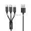 Remax 1.15M PVC 2.8 A Mobile Micro USB Cable  3 in 1  Charging Cable For iphone 12 Android