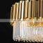 Light luxury post modern minimalist living room dining room lamp creative golden circular ring crystal chandelier