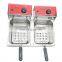 10 Liter Electric Countertop Deep Fryer Dual Tank 5 with Temperature Limiter Commercial Restaurant