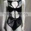 New Arrival 2016 Sey Black Mresh Bandage Swimsuit Bathing Suit One Piece Women Swimsuit Ladies Swimwear