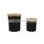 Custom Matte Gold empty glass candle jars with lids metal lids glass holders containers vessels