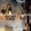 Hot Sale Vintage Iron Wall Light E27 Base Decorative Restaurant Lamp