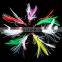 20pcs/box Wholesale Fishing Lure Parts  2/4/6/8/10# Black Lure Hook Treble Fishing Hook With Feather