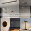 Wholesale Acrylic Indoor Decoration Living Room Bedroom Ash Black Matte Gold Modern LED Chandelier Light
