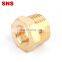 SNS BB Series pneumatic hexagon male to female threaded reducing straight connector quick coupler brass bushing pipe fitting