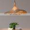 Chinese Bamboo Pendant Light Tea Room Rattan Japanese Chandelier Straw Hat LED Hanging Lamp For Stairs Lights