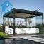 Elegant customized square tube sunshade motorized aluminium terrace roof garden pergola