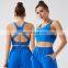 Strong Supportive Racerback Front Opening Polyester Spandex Plain High Support Fitness Padded Front Zip High Impact Sports Bra