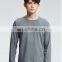 Wholesale Quick Dry Athletic Soft Slim Fit Sports T Shirt Men's Workout Trainig Crewneck Stretch Long Sleeve Gym Fitness Shirt