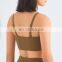 Custom Nude Feeling Adjustable Shoulder Straps Two Ways Wearing Yoga Bra Quick Dry Women Gym Sportswear Bra Top