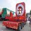 Multi axle semi-trailer heavy-duty low flatbed large item transport vehicle