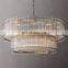 Modern 42-Light Metal Glass Pendant Lamp Luxury Chandelier for Home Dining Room and Bathroom Decor