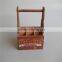 Vintage Wooden beer Crate, Cheap Wooden 6 Pack Bottle Beer Carrier, Rustic Bar Coffer Wine Bucket