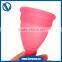 Reusable transparent silicone period menstrual long stem cup