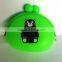 2015 Custom Silicone rubber colorful metal coin wallet/change wallets