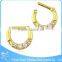 Gold plated septum clickers indian nose ring nose piercing jewelry