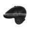 Genuine leather black size fitted ivy caps for wholesale