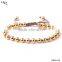 braided leather men beads bracelet stainless steel stretch bracelet