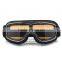 BJ-GT-011 Aftermarket Adult Black Leather Helmet Glasses Motorbike Goggles