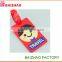 Customized design new soft PVC luggage tag/fashion cheap 2D PVC tag