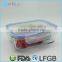 Reusable Pyrex Rectangle Clear Glass Food Container With Lid