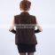 2016 New fashion short style women real mink kintted Fur Vest
