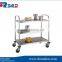 Stainless Steel Kitchen Trolley 3 Tier Restaurant Food Service Cleaning Cart NEW