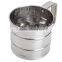 Stainless Steel Cup Shape Mesh Flour Bolt Sifter Manual Sugar Icing Shaker