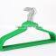 flocked clothes hanger with shoulder pads HM-010                        
                                                Quality Choice