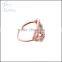 Crystal clear quartz gemstone wedding cz ring