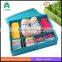 nonwoven underware storage box with 7 dividers wih lid
