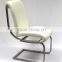 High quality Stainless Steel base Dining chair with comfort cushion in bonded leather or PU in KD structure