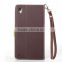 High quality wallet hit color pattern cute leaf buckle leather case for Sony Xperia Z4 with card slot