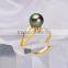 9mm tahitian pearl elegant female good cultured pearl rings