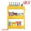 Household kitchen multipurpose plastic storage sliding corner shelves 4 layers storage holders&racks with handel in side