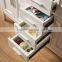 Double Sinks Solid Wood Bathroom Vanity With 18mm Marble