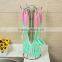 FDA LFGB colorful silicone coated nylon cooking utensil
