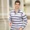 mens autumn striped design thick full sleeve leisure polo t-shirts