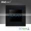 Hot Sales Wallpad 110-250V Touch Waterproof Black Metal Frame Glass 3 Gangs Led Light Mirror Touch Sensor Switch