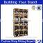 2016 new design fashionable bottle liquid wooden wine racks