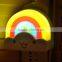 Colorful rainbow design plastic led night light wholesale