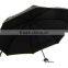 Chinese factory classic black folding travel umbrella with customize print