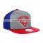 China custom diamond shape embroidery 5 panel snapback hat