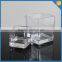 custom made ribbed pattern square shaped clear glass vases for centerpieces