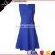 Women's new lady in the a-line skirt waist sleeveless dresses in temperament pure color dress