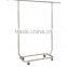 RH-YJ12 1200*600*1800mm Elescopic Single Beam Movable Cloth Rack Garment Display Rack