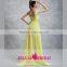 HT4 New Fashion One Shoulder Sweetheart Long Prom Dresses Floor Length Beaded Yellow Sleeveless Vestidos Para Formatura