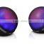 Colorful wireless bluetooth ball speaker with LED light for office and home use